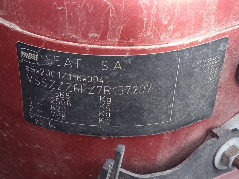 seat ibiza iii (6l1) del año 2007