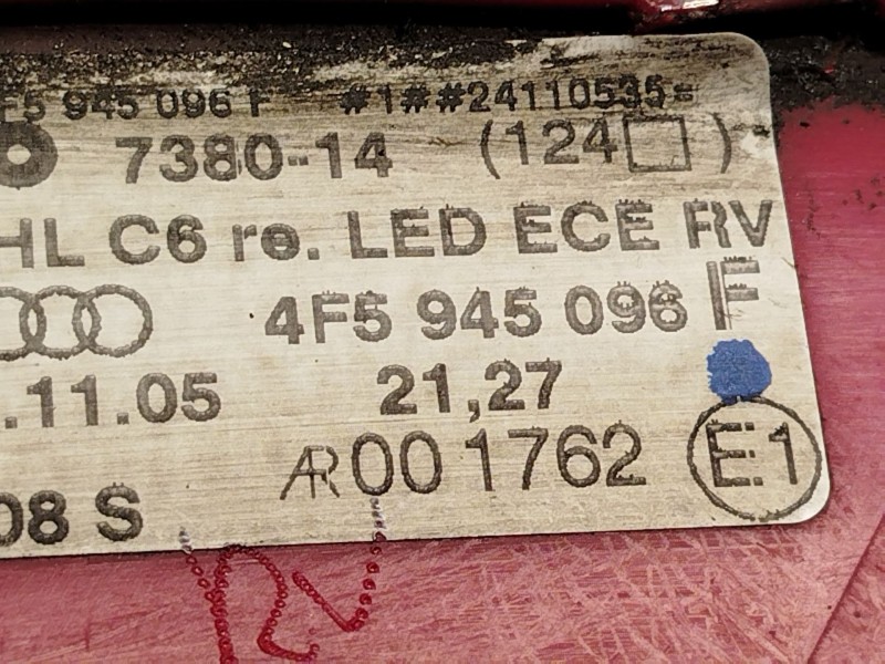 Recambio de piloto trasero derecho para audi a6 c6 (4f2) 2.0 tdi referencia OEM IAM 4F5945096F  