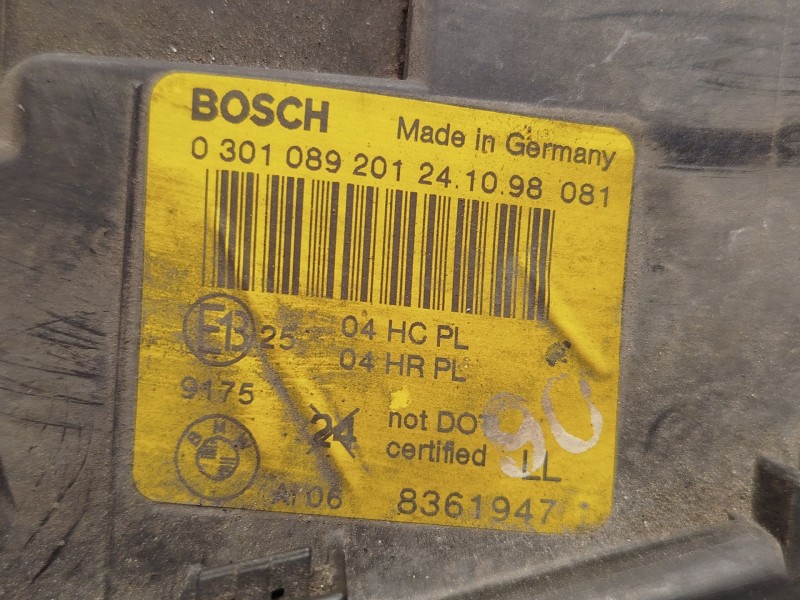 Recambio de faro izquierdo para bmw 3 (e46) 320 d referencia OEM IAM 8361947 63126902745 0301089201