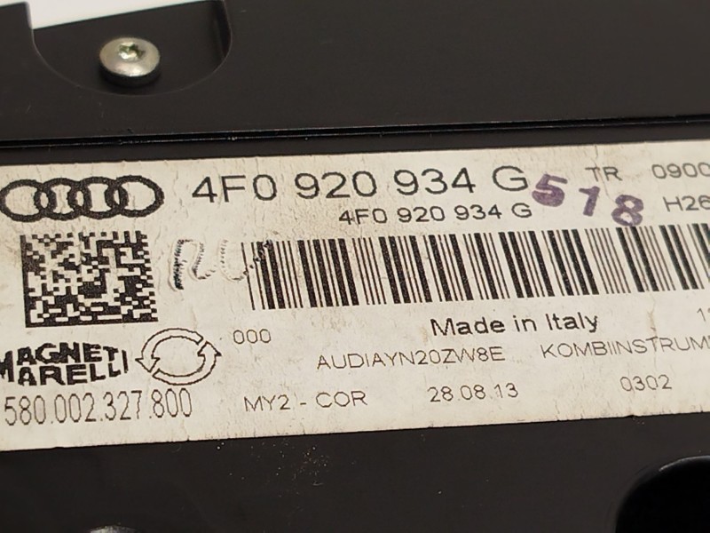 Recambio de cuadro instrumentos para audi a6 c6 (4f2) 2.0 tdi referencia OEM IAM 4F0920934G  580002327800