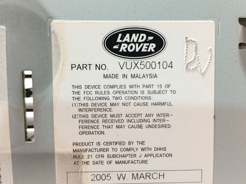 Recambio de modulo electronico para land rover range rover iii (l322) 3.0 d 4x4 referencia OEM IAM VUX500104  