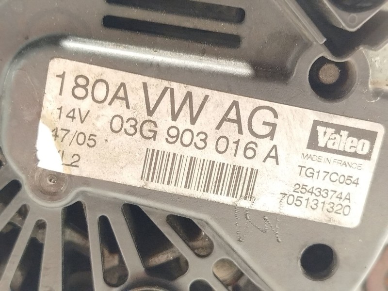 Recambio de alternador para audi a6 c6 (4f2) 2.0 tdi referencia OEM IAM 03G903016A 2543374A TG17C054