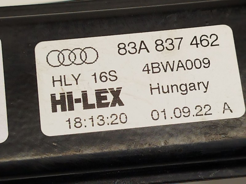 Recambio de elevalunas delantero derecho para audi q3 sportback (f3n) 35 tdi referencia OEM IAM 83A837462 5Q0959801C 