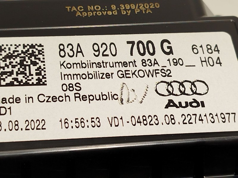 Recambio de cuadro instrumentos para audi q3 sportback (f3n) 35 tdi referencia OEM IAM 83A920700G  A3C1074140001
