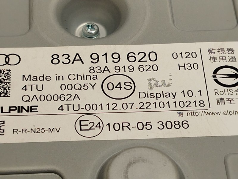 Recambio de pantalla multifuncion para audi q3 sportback (f3n) 35 tdi referencia OEM IAM 83A919620  