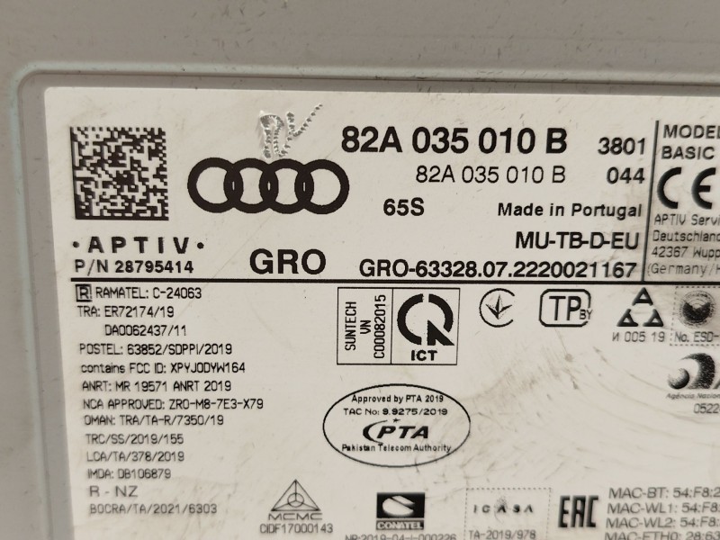 Recambio de modulo electronico para audi q3 sportback (f3n) 35 tdi referencia OEM IAM 82A035010B  