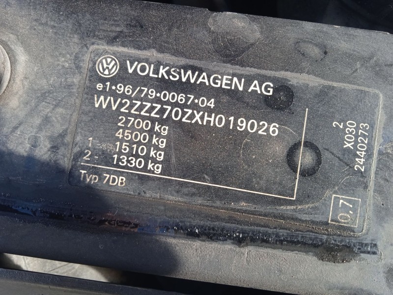 volkswagen transporter t4 autobús (70b, 70c, 7db, 7dk, 70j, 70k, 7dc, 7 del año 1998