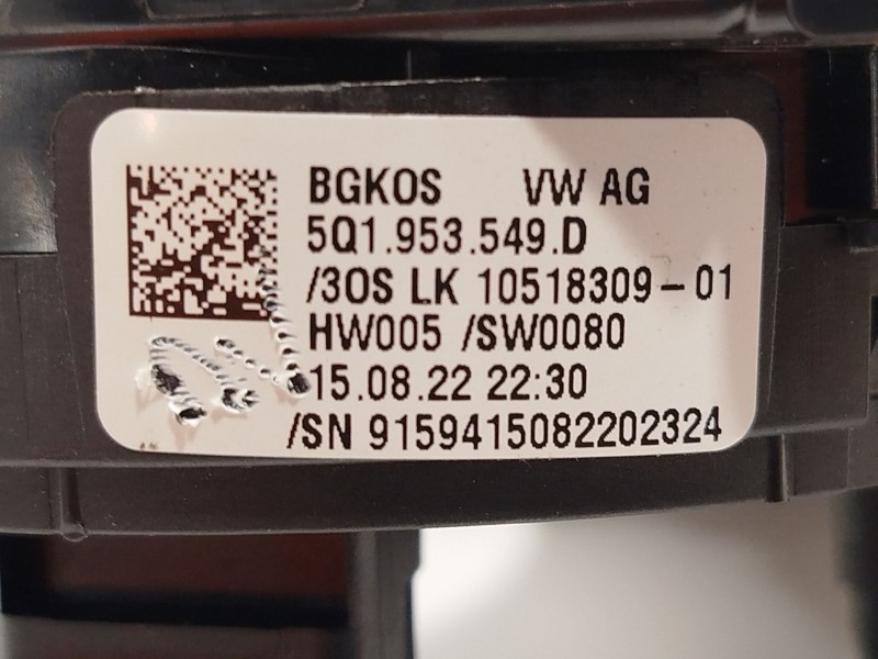 Recambio de anillo airbag para audi q3 sportback (f3n) 35 tdi referencia OEM IAM 5Q1953549D  