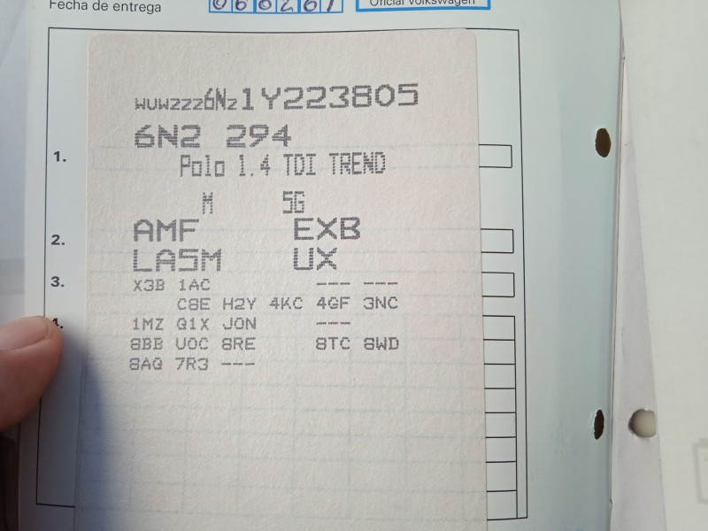 volkswagen polo (6n2) del año 2001