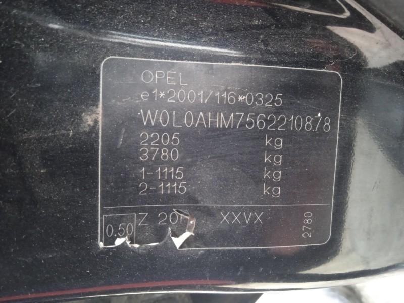 opel zafira / zafira family b (a05) del año 2006