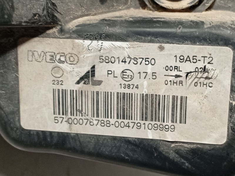 Recambio de faro izquierdo para iveco daily vi furgoneta 33s13, 35s13, 35c13 referencia OEM IAM 5801473750  