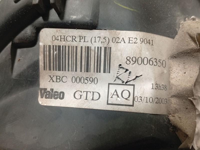 Recambio de faro izquierdo para mg zr 105 referencia OEM IAM XBC000590  89006350