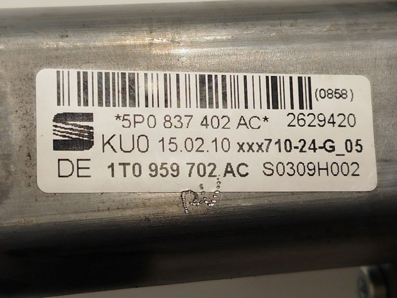 Recambio de elevalunas delantero derecho para seat altea xl (5p5, 5p8) 1.6 tdi referencia OEM IAM 5P0837402AC 1T0959702AC 
