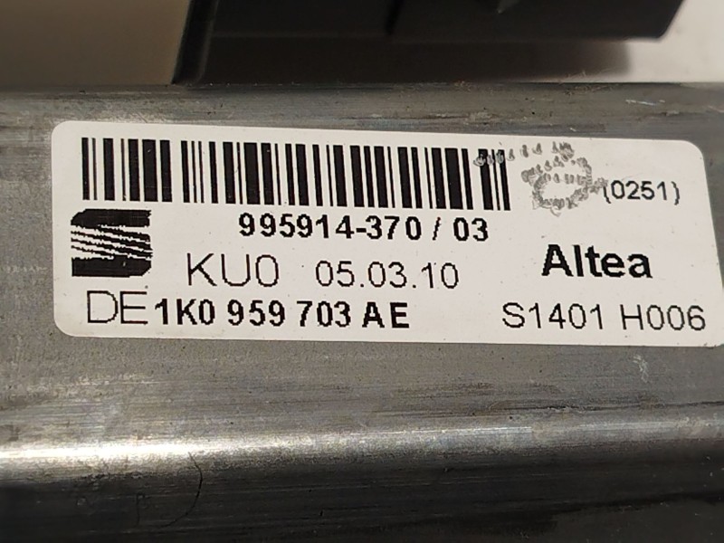 Recambio de elevalunas trasero izquierdo para seat altea xl (5p5, 5p8) 1.6 tdi referencia OEM IAM 1K0959703AE  99591437003
