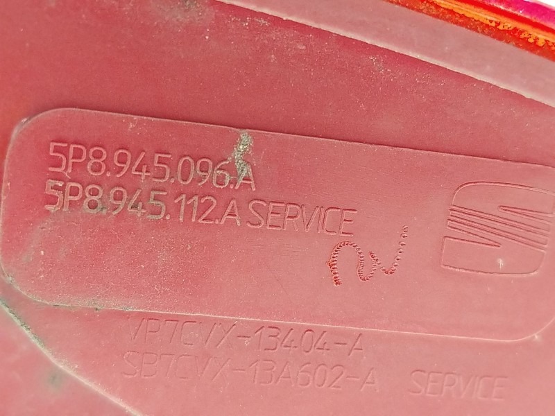 Recambio de piloto trasero derecho para seat altea xl (5p5, 5p8) 1.6 tdi referencia OEM IAM 5P8945096A 5P8945112A 