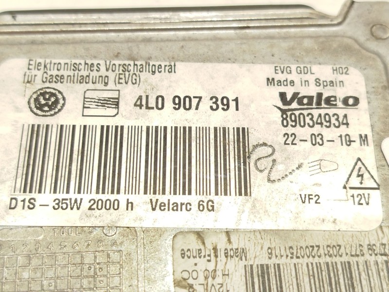 Recambio de centralita faros xenon para seat altea xl (5p5, 5p8) 1.6 tdi referencia OEM IAM 4L0907391  89034934