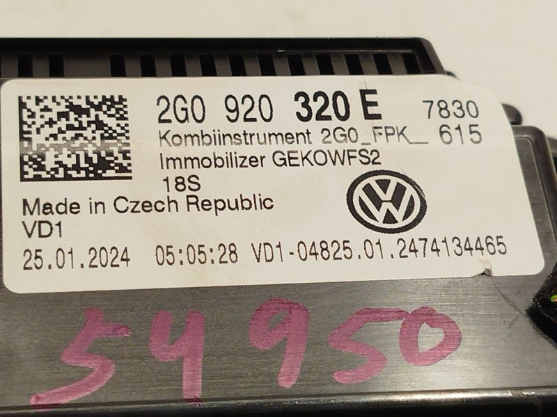 Recambio de cuadro instrumentos para volkswagen t-cross (c11, d31) 1.0 tsi referencia OEM IAM 2G0920320E  
