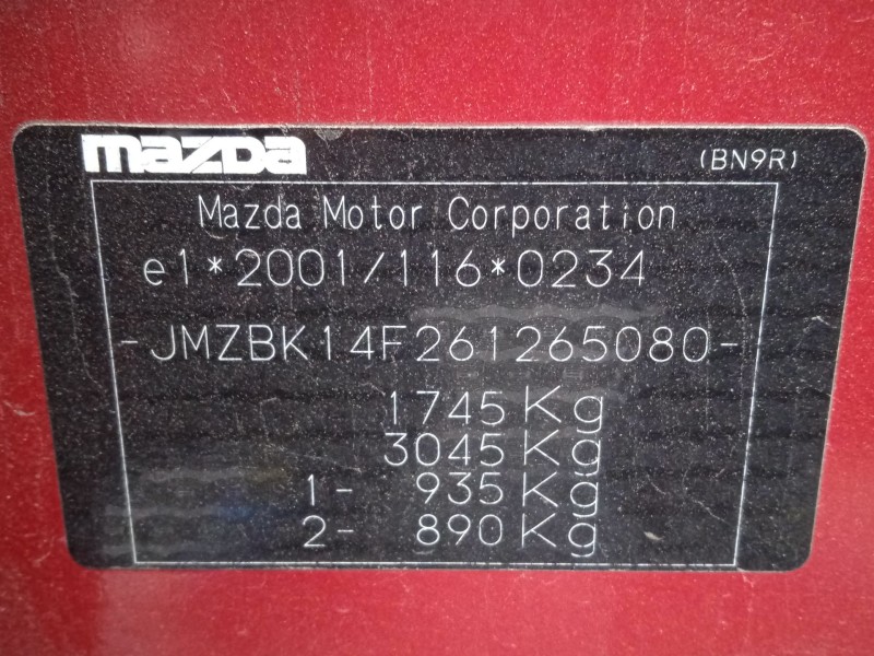 mazda 3 (bk) del año 2005