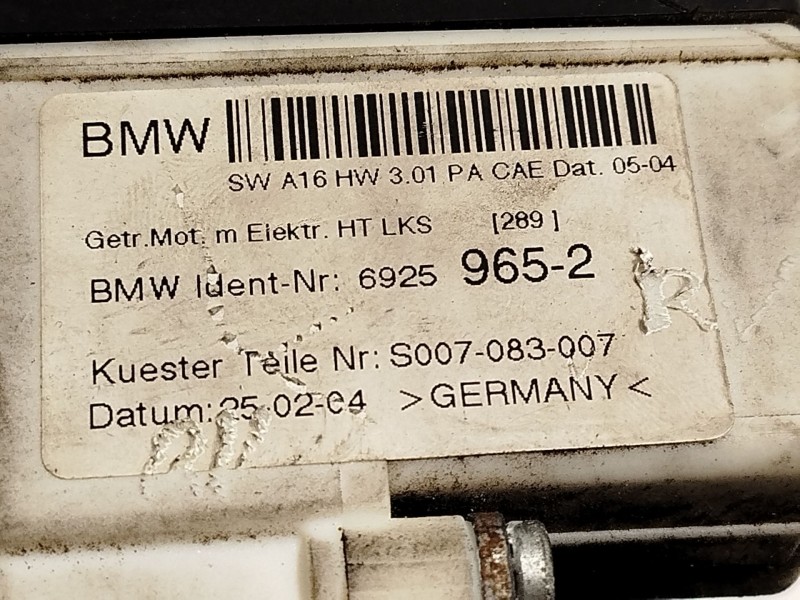 Recambio de elevalunas trasero izquierdo para bmw x3 (e83) 2.0 d referencia OEM IAM 6925965 67626925965 