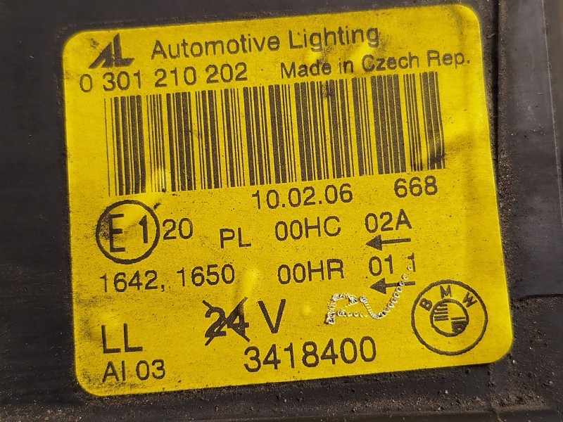 Recambio de faro derecho para bmw x3 (e83) 2.0 d referencia OEM IAM 3418400 63123418400 0301210202