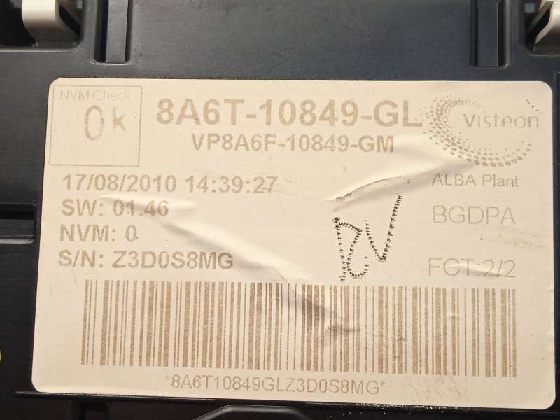 Recambio de cuadro instrumentos para ford fiesta vi (cb1, ccn) 1.6 tdci referencia OEM IAM 8A6T10849GL 1786854 - Plata 6