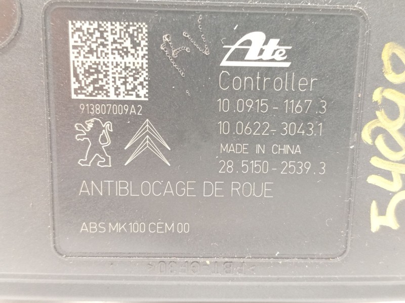 Recambio de abs para citroën c3 tonic referencia OEM IAM 9802460680 10091511673 10022001214