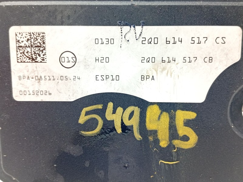 Recambio de abs para seat ibiza v (kj1, kjg) 1.0 tsi referencia OEM IAM 2Q0614517CS 0265310580 0265957271