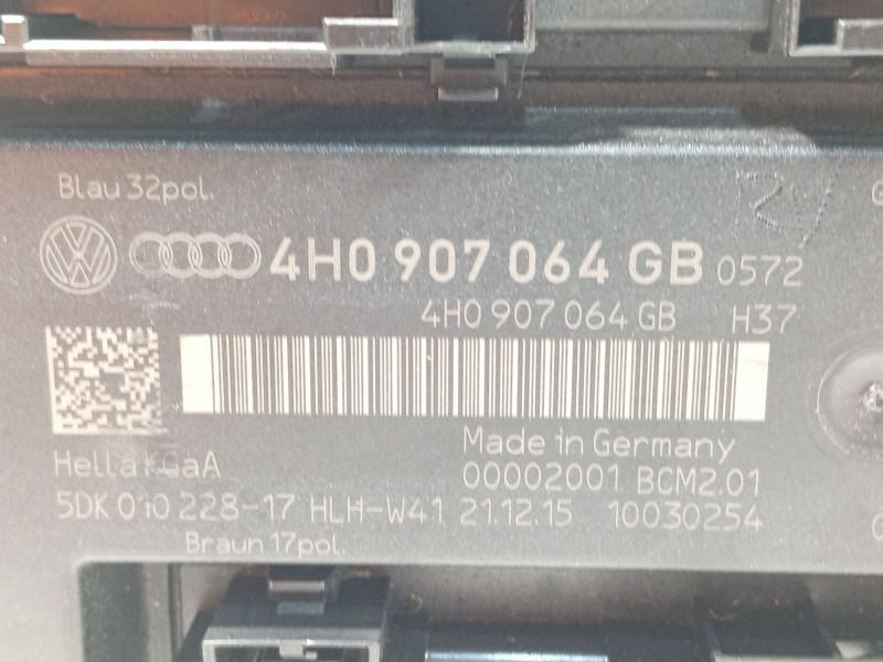 Recambio de centralita confort para audi r8 (4s3, 4sp) 5.2 fsi quattro referencia OEM IAM 4H0907064GB  5DK010228