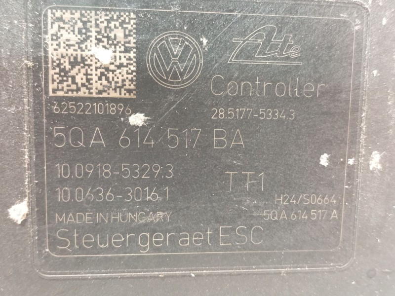 Recambio de abs para volkswagen t-roc (a11, d11) 1.5 tsi referencia OEM IAM 5QA614517BA 28517753343 10022030304