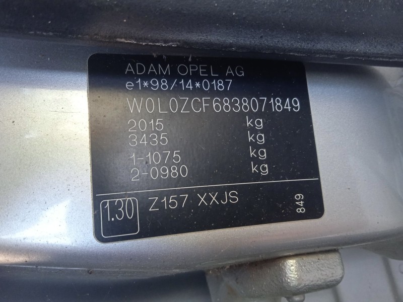 opel vectra c gts (z02) del año 2003