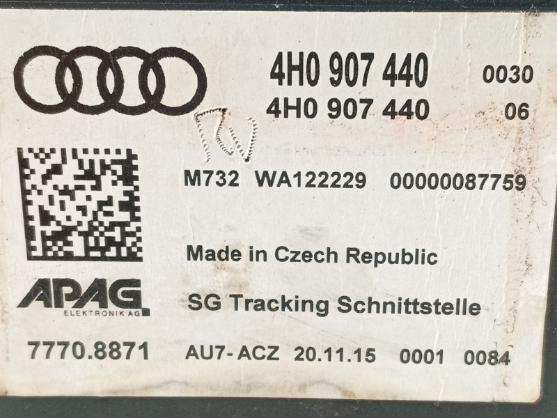 Recambio de modulo electronico para audi r8 (4s3, 4sp) 5.2 fsi quattro referencia OEM IAM 4H0907440  