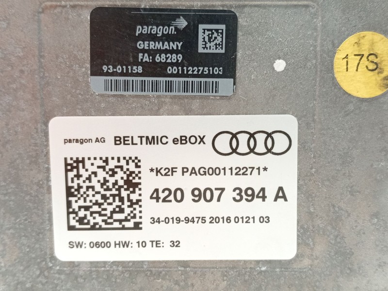 Recambio de modulo electronico para audi r8 (4s3, 4sp) 5.2 fsi quattro referencia OEM IAM 420907394A 420907394B 