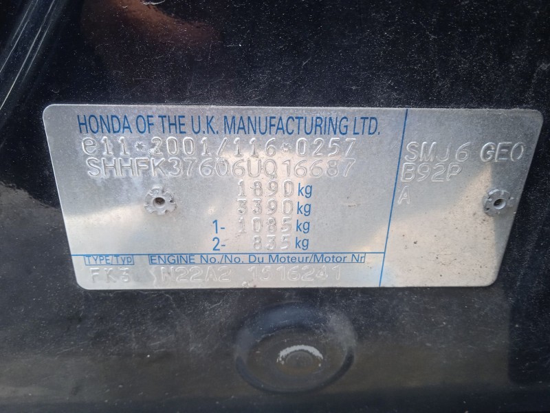 honda civic viii hatchback (fn, fk) del año 2006