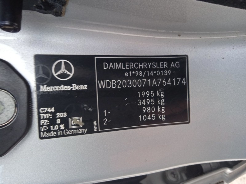 mercedes-benz clase c (w203) del año 2005