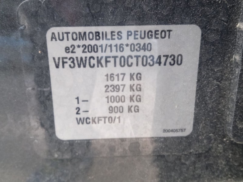 peugeot 207/207+ (wa_, wc_) del año 2012