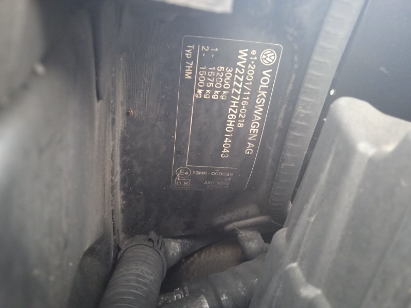 volkswagen multivan t5 (7hm, 7hn, 7hf, 7ef, 7em, 7en) del año 2005