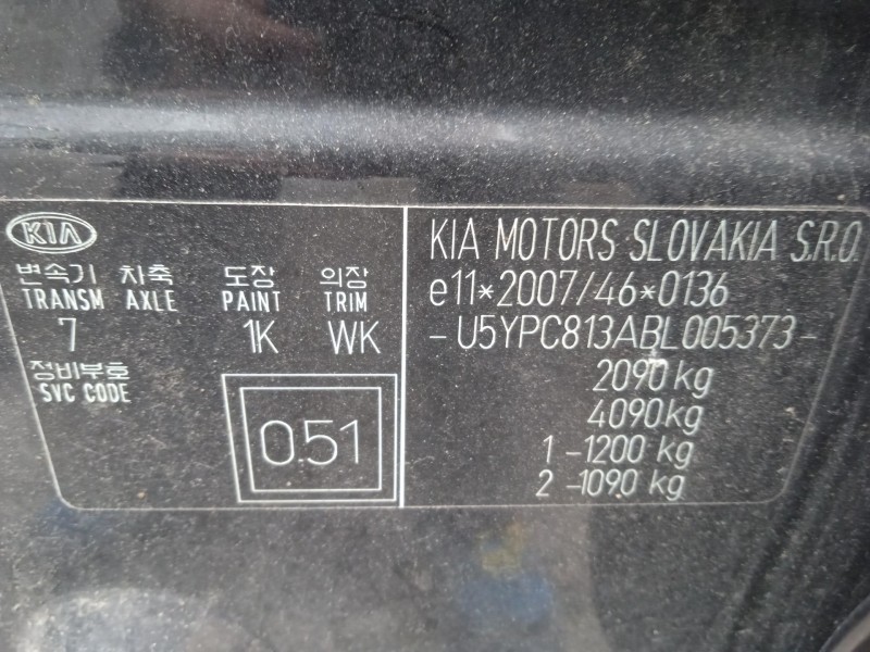 kia sportage iii (sl) del año 2010