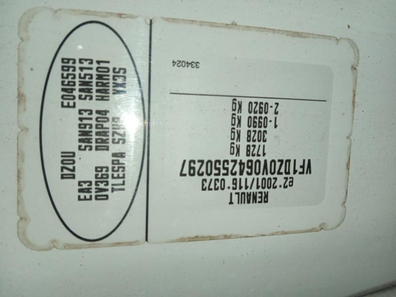 renault megane iii coupé (dz0/1_) del año 2010