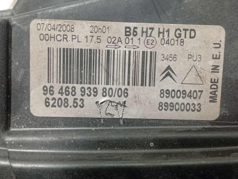 Recambio de faro izquierdo para citroën c4 i (lc_) 1.4 16v referencia OEM IAM 620853 9646893980 