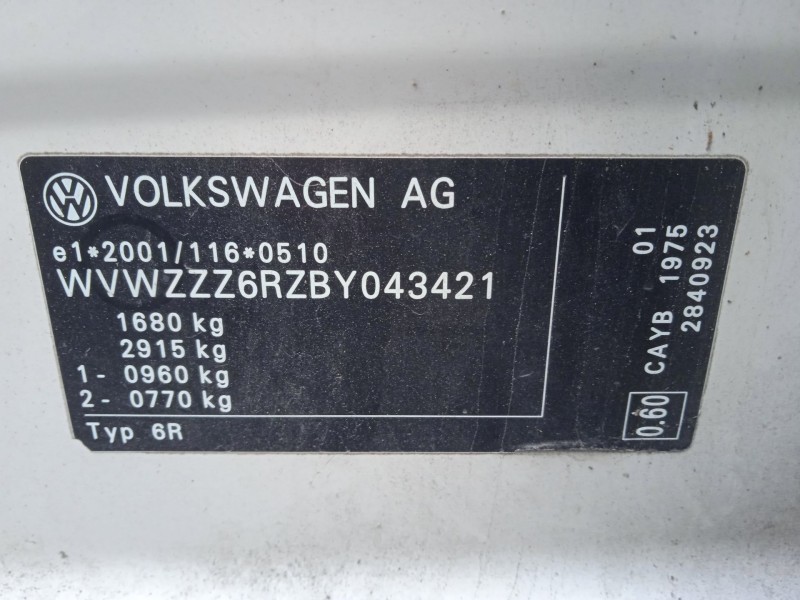 volkswagen polo v (6r1, 6c1) del año 2010