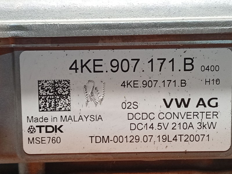 Recambio de convertidor potencia para audi e-tron (gen) 50 quattro referencia OEM IAM 4KE907171B  