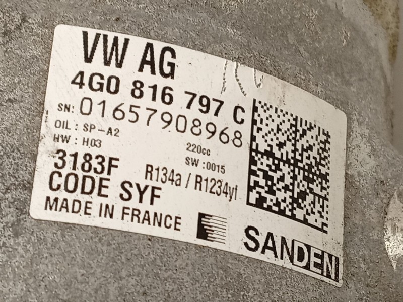 Recambio de compresor aire acondicionado para audi e-tron (gen) 50 quattro referencia OEM IAM 4G0816797C  3183F
