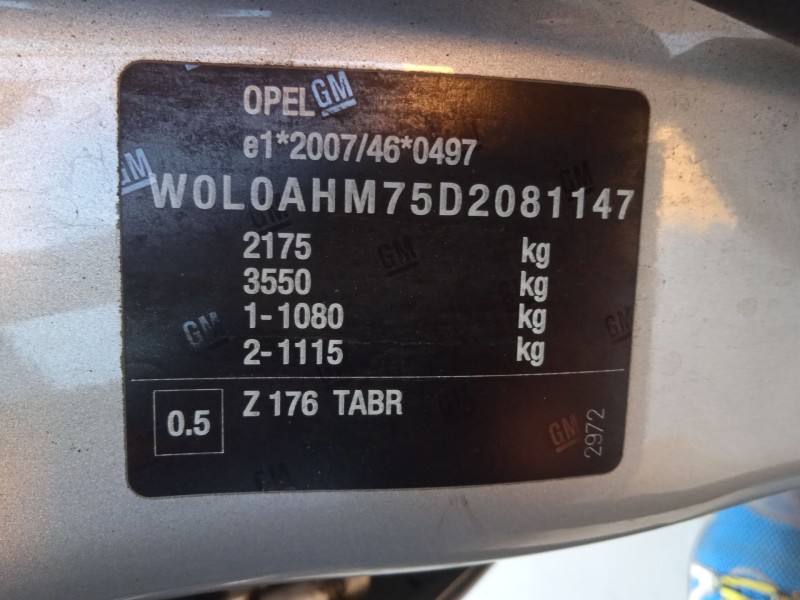 opel zafira / zafira family b (a05) del año 2013