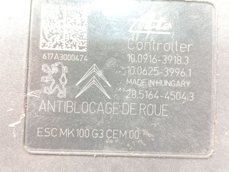 Recambio de abs para peugeot 2008 i (cu_) 1.2 vti referencia OEM IAM 9826857180 10091639183 10022012544