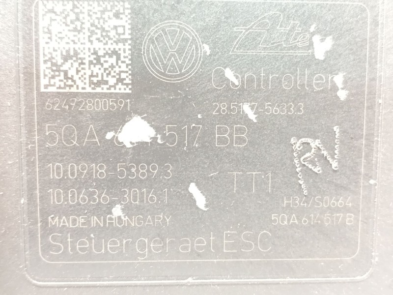 Recambio de abs para volkswagen t-roc (a11, d11) 1.5 tsi referencia OEM IAM 5QA614517BB 28517756333 10022030134