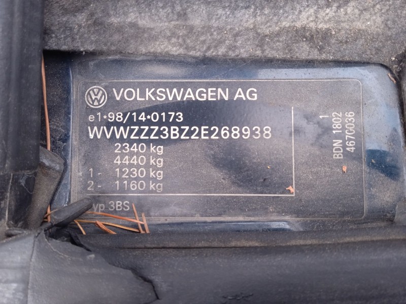 volkswagen passat b5.5 (3b3) del año 2002