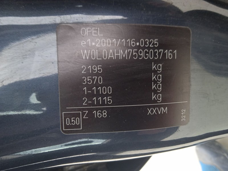 opel zafira / zafira family b (a05) del año 2009