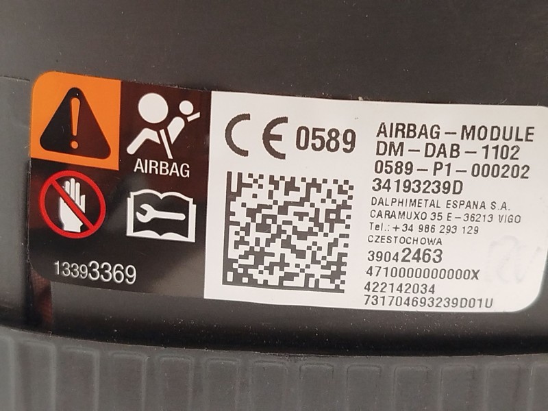 Recambio de airbag delantero izquierdo para opel astra k lim. 5türig gsi line start/stop referencia OEM IAM 39042463  