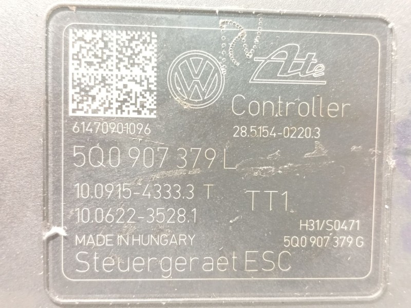 Recambio de abs para volkswagen golf vii sportsvan highline bluemotion referencia OEM IAM 5Q0614517K 5Q0907379L 10022002474