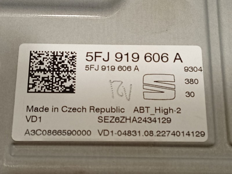 Recambio de pantalla multifuncion para seat ateca (kh7, khp) 1.5 tsi referencia OEM IAM 5FJ919606A  A3C0866590000